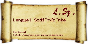 Lengyel Szörénke névjegykártya
